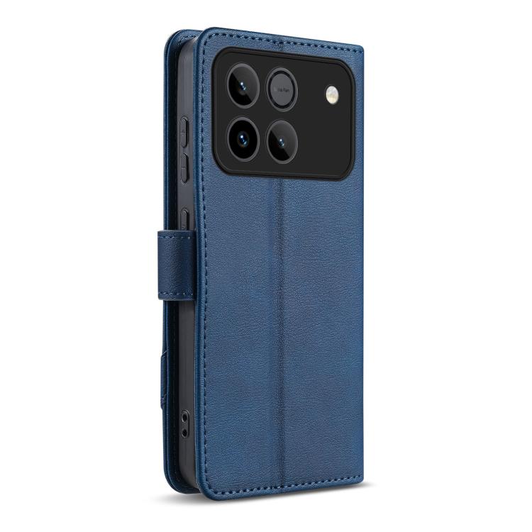 For Honor Win 5G AZNS A2 Series Tri-Card Wallet RFID Vegan Leather Phone Case with Strap