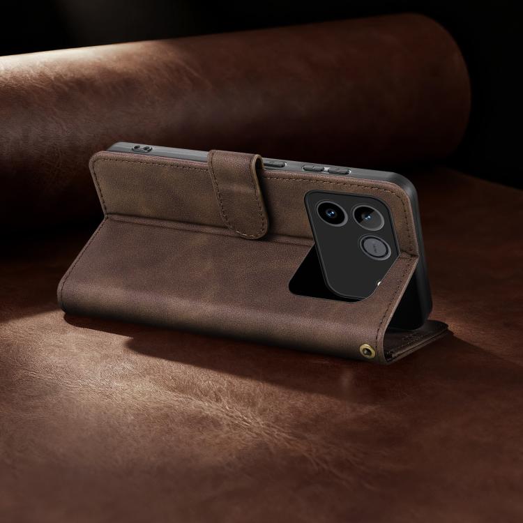 For Honor Win RT 5G AZNS A2 Series Tri-Card Wallet RFID Vegan Leather Phone Case with Strap