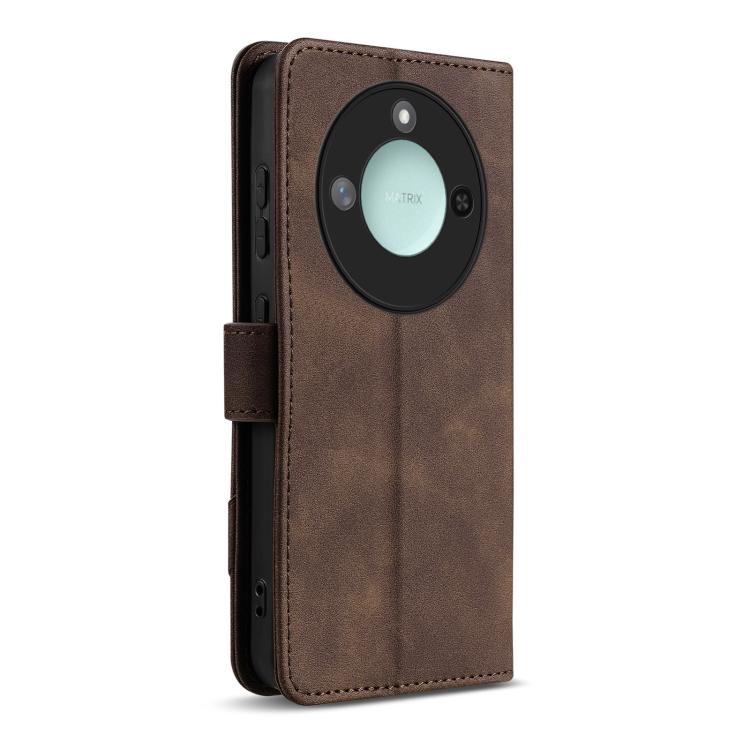 For Honor X60 AZNS A2 Series Tri-Card Wallet RFID Vegan Leather Phone Case with Strap