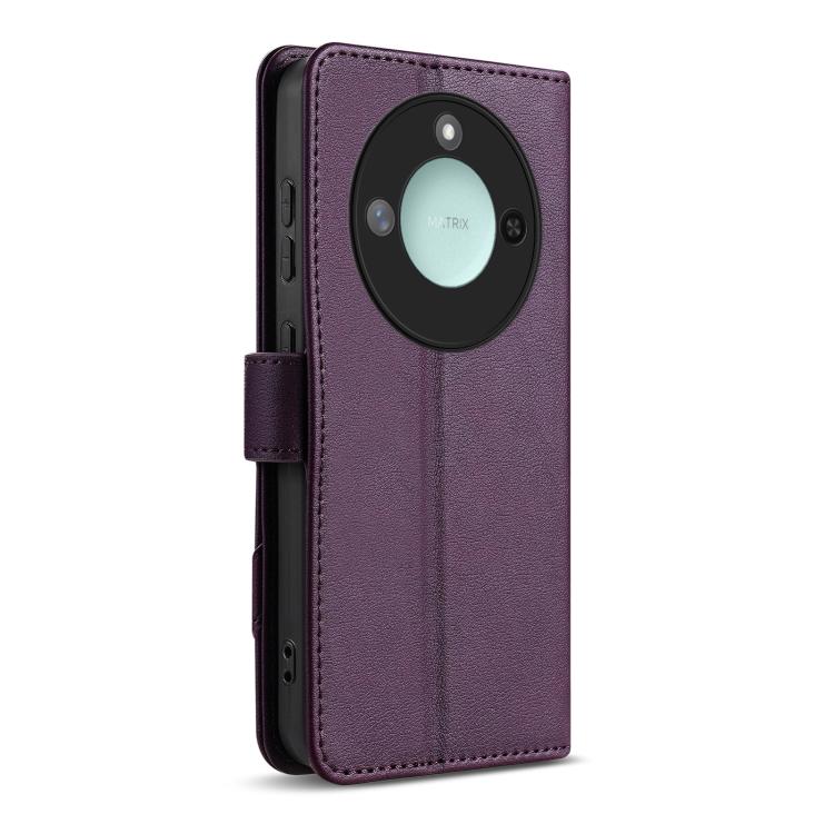 For Honor X60 AZNS A2 Series Tri-Card Wallet RFID Vegan Leather Phone Case with Strap