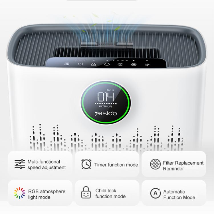 Yesido EC23 Air Purifier Supports WIFI Remote Control, Plug:EU Plug - White