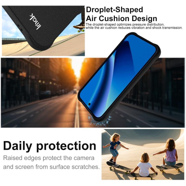 For Google Pixel 10a imak Shockproof Airbag TPU Phone Case - Matte Black