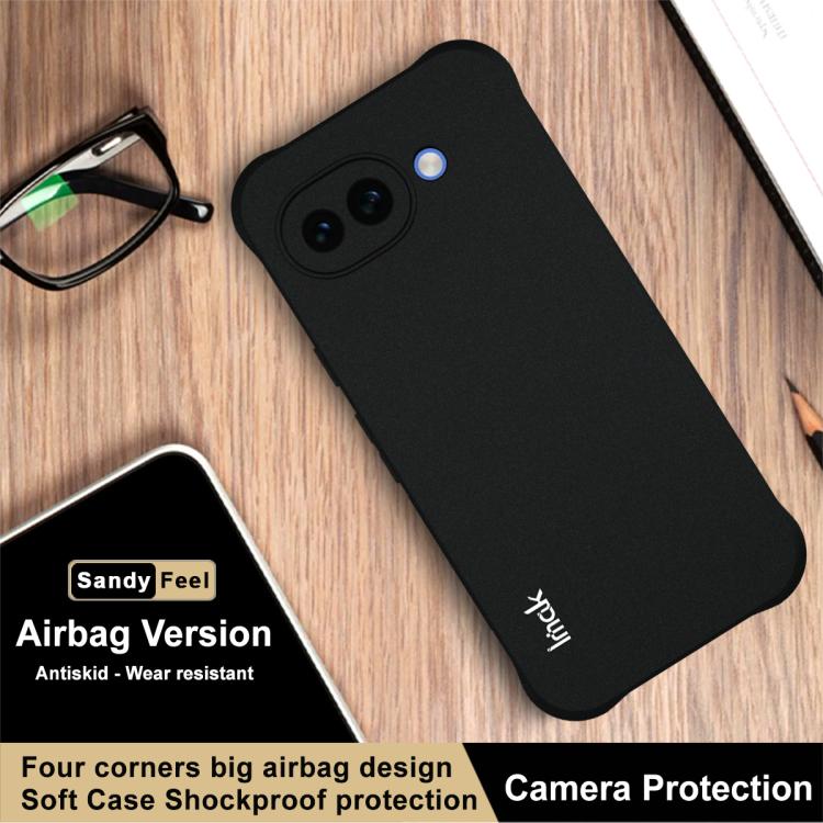 For Google Pixel 10a imak Shockproof Airbag TPU Phone Case - Matte Black