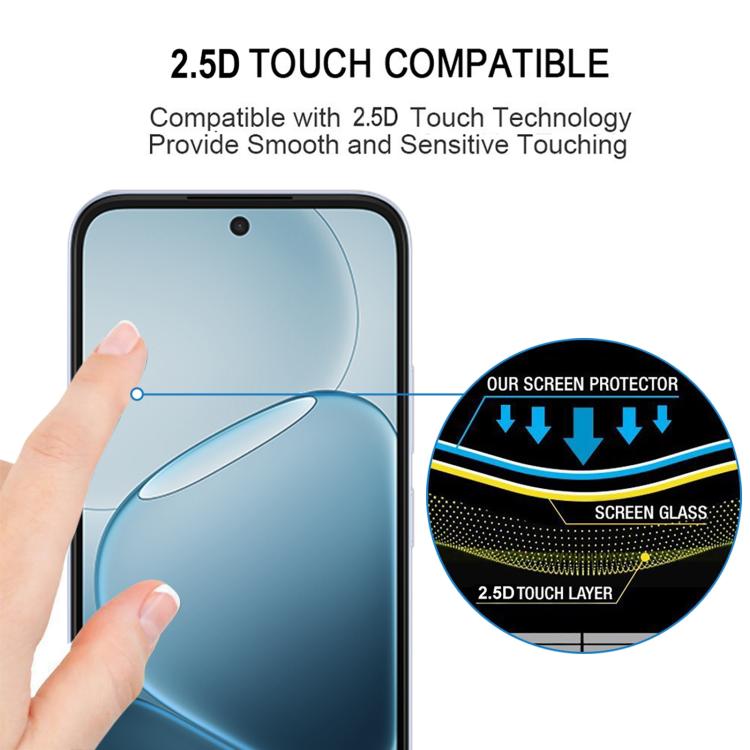 For OPPO A6t Pro 5G 25pcs Full Glue Screen Tempered Glass Film