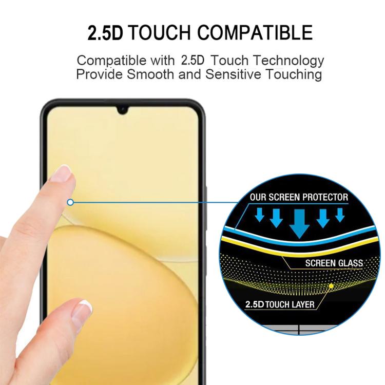 For Realme Note 80 4G 25pcs Full Glue Screen Tempered Glass Film
