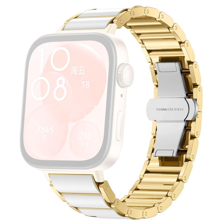 For Huawei Watch Fit4 / Fit4 Pro xDfind Ceramic Stainless Steel Watch Band