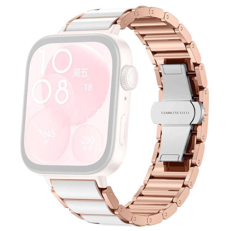 For Huawei Watch Fit4 / Fit4 Pro xDfind Ceramic Stainless Steel Watch Band