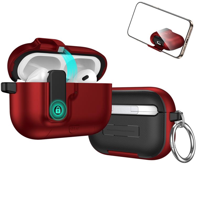 For AirPods Pro 3 XDcase Armor Full-body Earphone Case with Hook & Security Lock & Holder