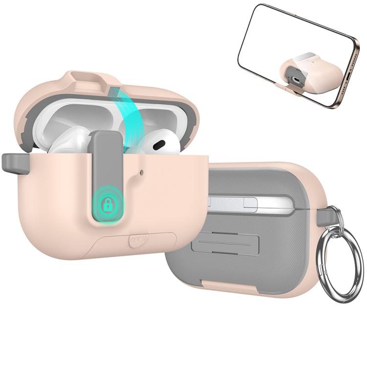 For AirPods Pro 2 / 1 XDcase Armor Full-body Earphone Case with Hook & Security Lock & Holder