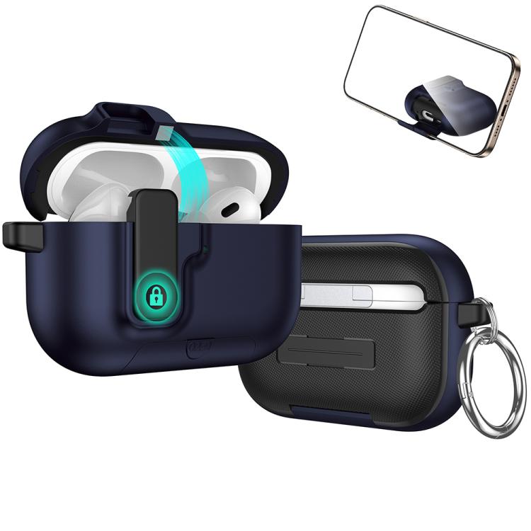 For AirPods Pro 2 / 1 XDcase Armor Full-body Earphone Case with Hook & Security Lock & Holder