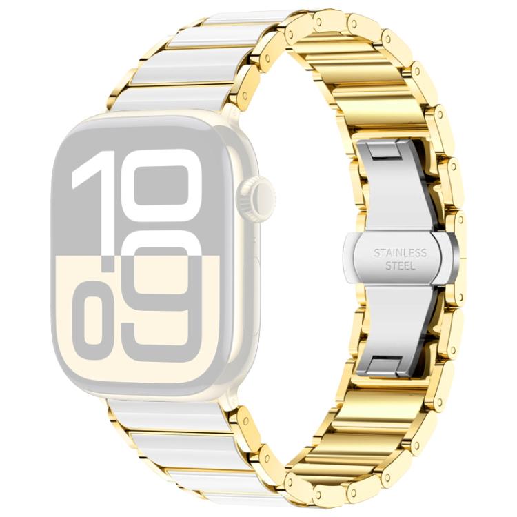 For Apple Watch 38 / 40 / 41 / S11 42mm xDfind Ceramic Stainless Steel Watch Band