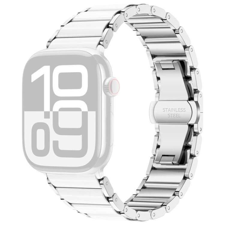 For Apple Watch 38 / 40 / 41 / S11 42mm xDfind Ceramic Stainless Steel Watch Band