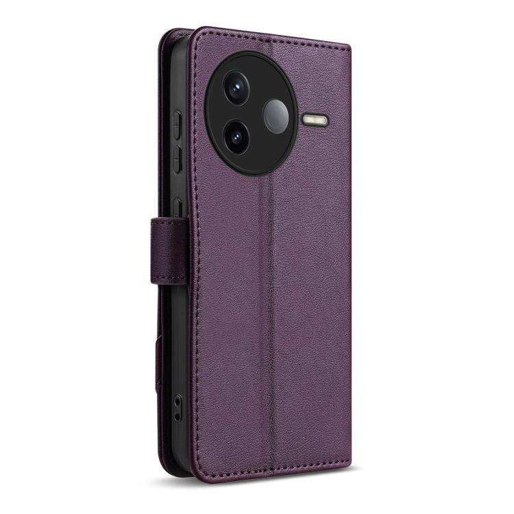 For Redmi K80 AZNS A2 Series Tri-Card Wallet RFID Vegan Leather Phone Case with Strap