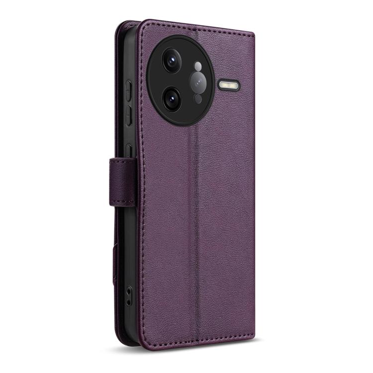 For Redmi K80 Pro AZNS A2 Series Tri-Card Wallet RFID Vegan Leather Phone Case with Strap
