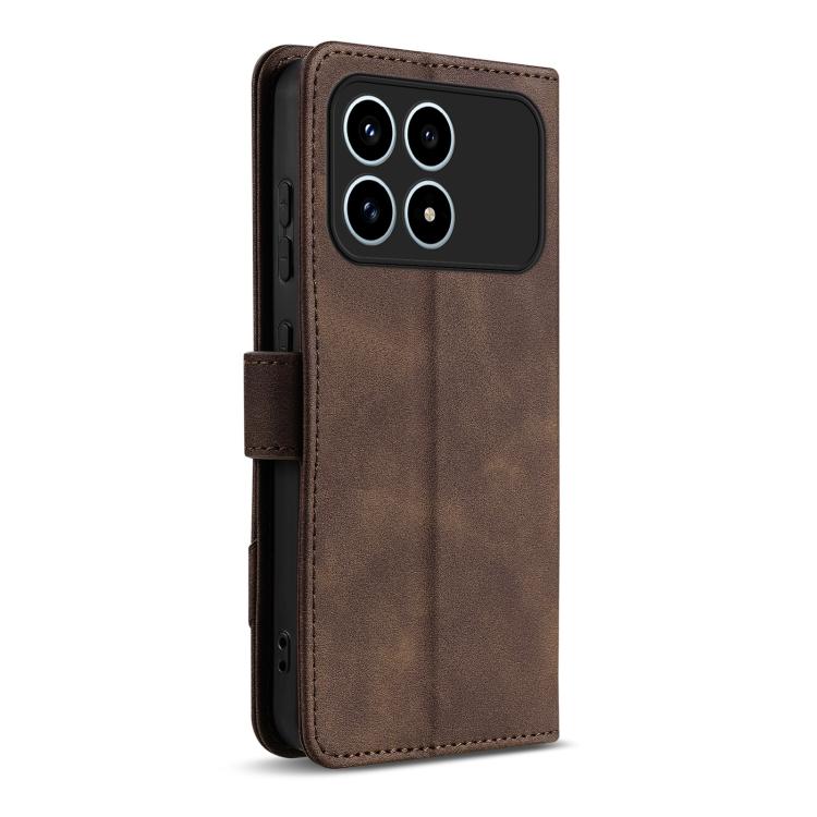 For Redmi K90 AZNS A2 Series Tri-Card Wallet RFID Vegan Leather Phone Case with Strap