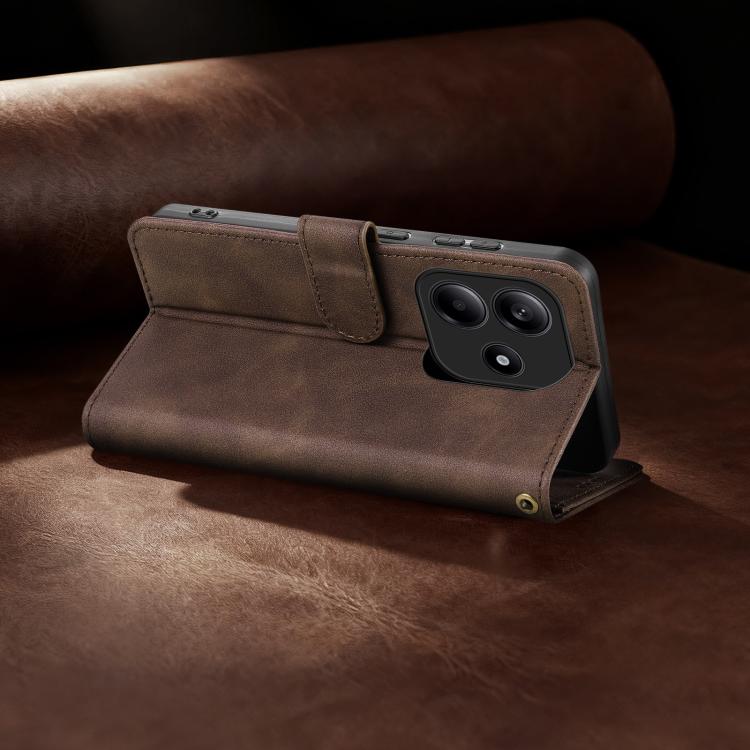 For Redmi Note 14 5G AZNS A2 Series Tri-Card Wallet RFID Vegan Leather Phone Case with Strap
