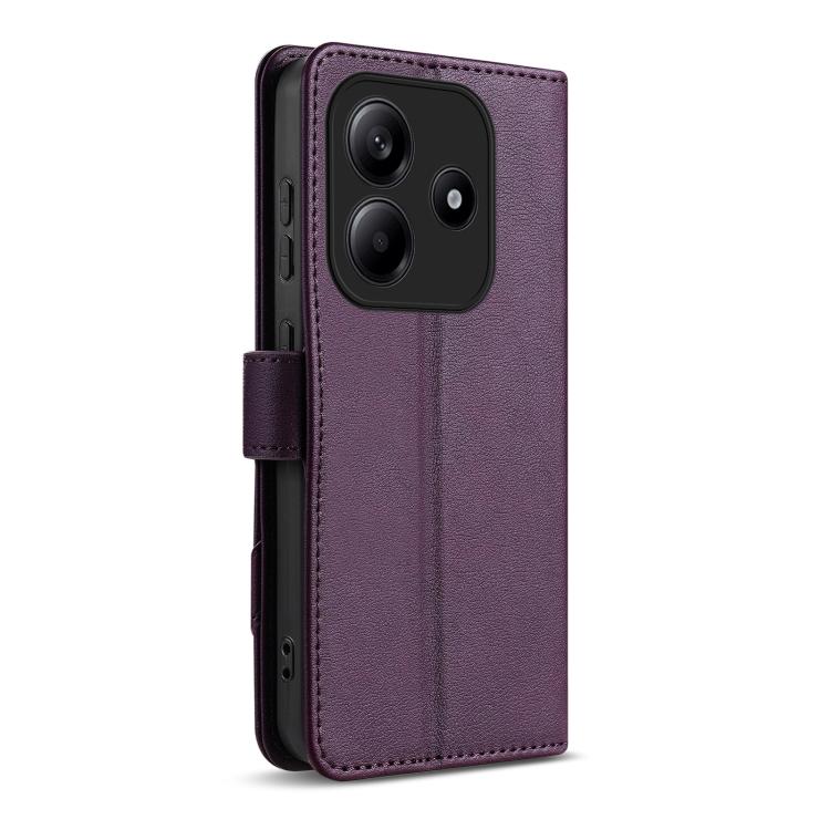 For Redmi Note 14 5G AZNS A2 Series Tri-Card Wallet RFID Vegan Leather Phone Case with Strap