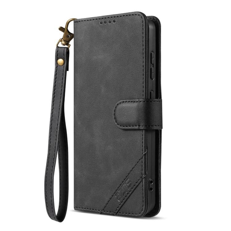 For Redmi Note 14 5G AZNS A2 Series Tri-Card Wallet RFID Vegan Leather Phone Case with Strap