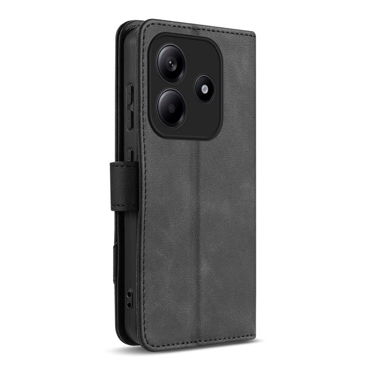 For Redmi Note 14 5G AZNS A2 Series Tri-Card Wallet RFID Vegan Leather Phone Case with Strap