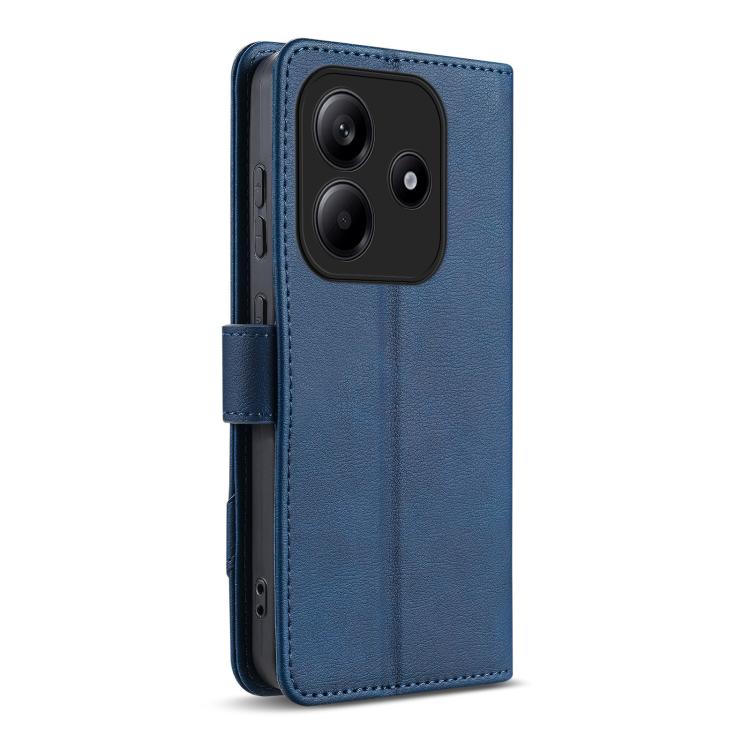 For Redmi Note 14 5G AZNS A2 Series Tri-Card Wallet RFID Vegan Leather Phone Case with Strap