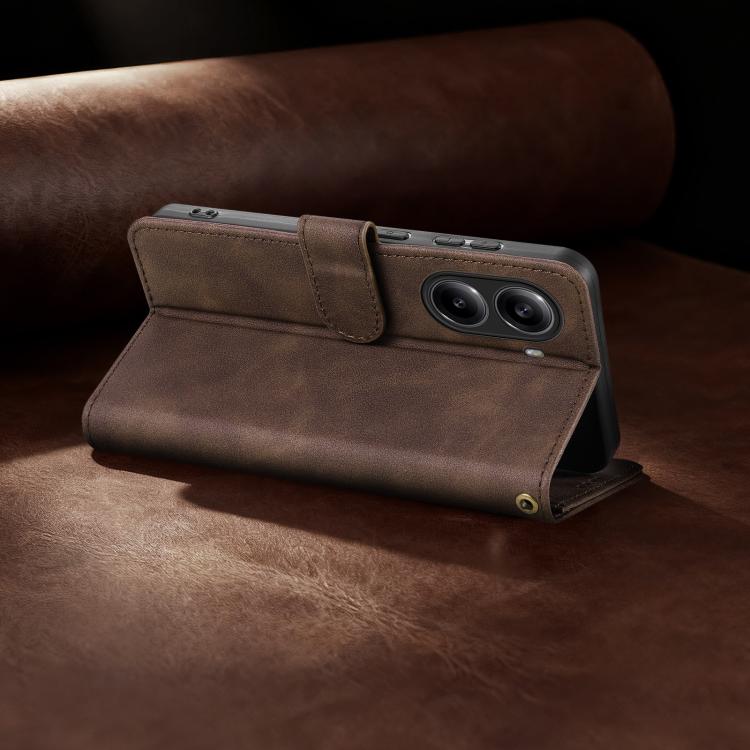 For Redmi Turbo 4 / Poco X7 Pro AZNS A2 Series Tri-Card Wallet RFID Vegan Leather Phone Case with Strap