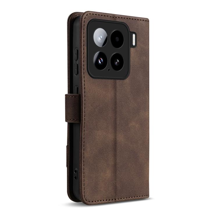 For Xiaomi 15 AZNS A2 Series Tri-Card Wallet RFID Vegan Leather Phone Case with Strap