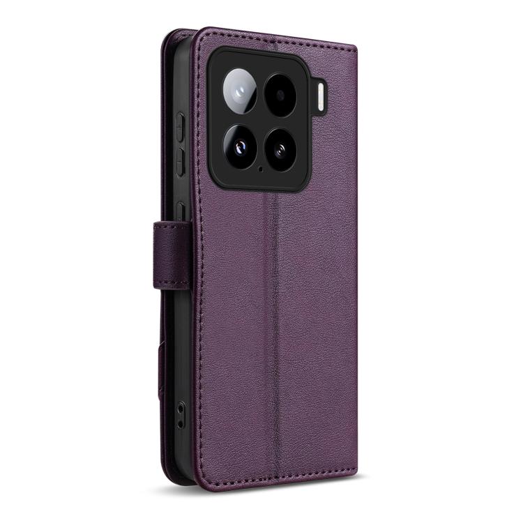 For Xiaomi 15 AZNS A2 Series Tri-Card Wallet RFID Vegan Leather Phone Case with Strap