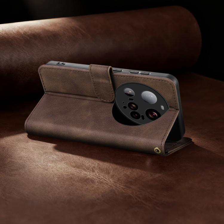 For Xiaomi 15 Ultra AZNS A2 Series Tri-Card Wallet RFID Vegan Leather Phone Case with Strap
