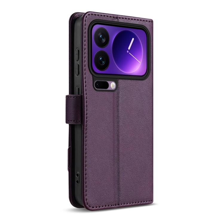 For Xiaomi 17 Pro AZNS A2 Series Tri-Card Wallet RFID Vegan Leather Phone Case with Strap