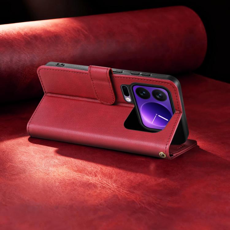 For Xiaomi 17 Pro Max AZNS A2 Series Tri-Card Wallet RFID Vegan Leather Phone Case with Strap