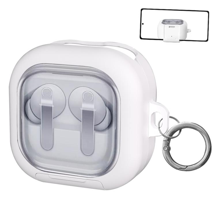 For Samsung Galaxy Buds4 / 4 Pro XDcase Clear Window PC Earphone Case with Holder & Keyring