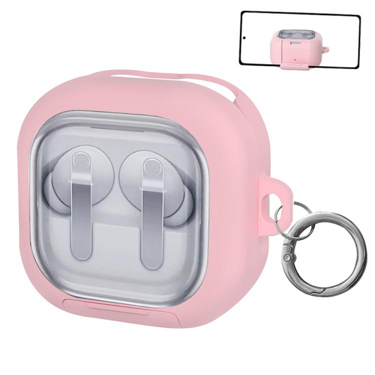 For Samsung Galaxy Buds4 / 4 Pro XDcase Clear Window PC Earphone Case with Holder & Keyring