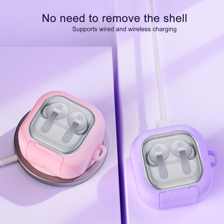 For Samsung Galaxy Buds4 / 4 Pro XDcase Clear Window PC Earphone Case with Holder & Keyring