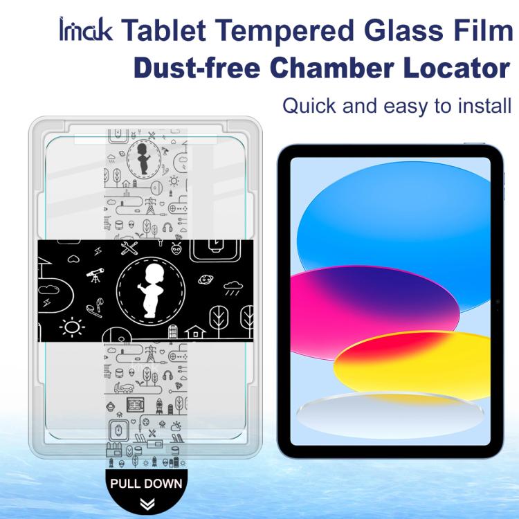 For iPad 2025 imak Dust-free Chamber Locator Tablet Tempered Glass Film