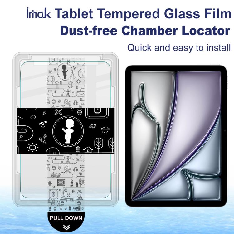 For iPad Air 13 2024 / 2025 / 2026 imak Dust-free Chamber Locator Tablet Tempered Glass Film