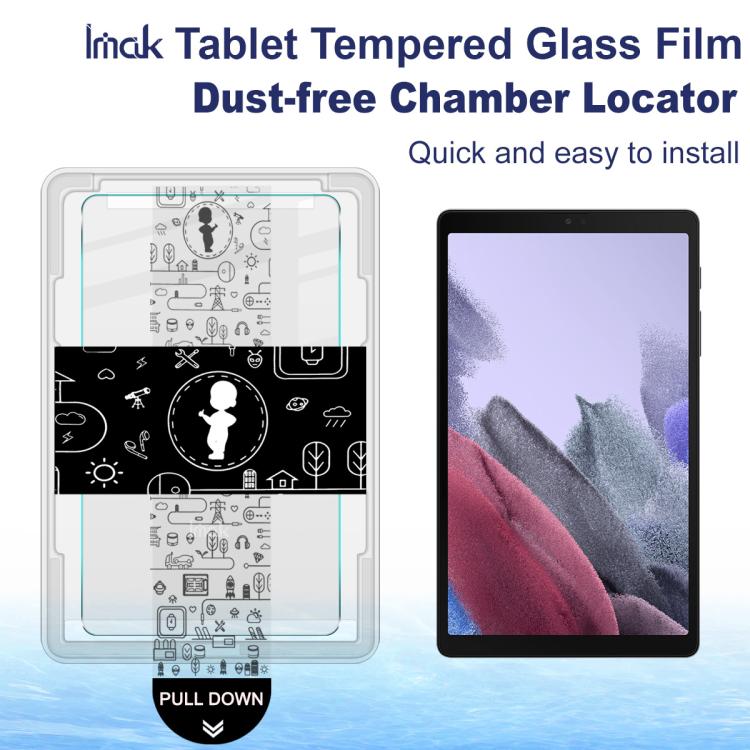 For Samsung Galaxy Tab A7 Lite 8.7 2021/SM-T220 imak Dust-free Chamber Locator Tablet Tempered Glass Film