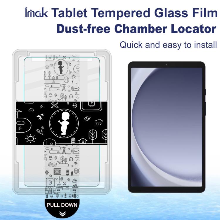 For Samsung Galaxy Tab A9 8.7 2023 imak Dust-free Chamber Locator Tablet Tempered Glass Film