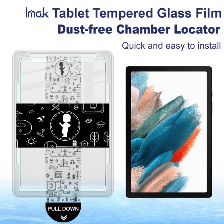 For Samsung Galaxy Tab A8 10.5 2021/SM-X200 imak Dust-free Chamber Locator Tablet Tempered Glass Film