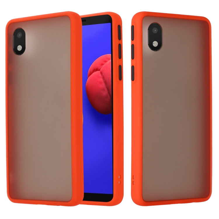 For Samsung Galaxy A01 Core Skin Hand Feeling Series Shockproof Frosted PC+ TPU Protective Case