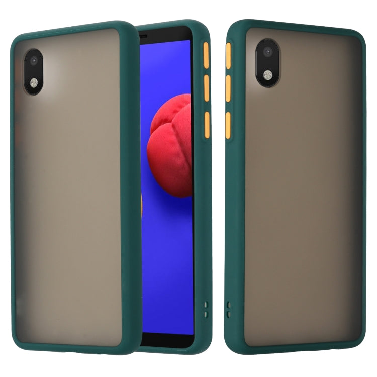 For Samsung Galaxy A01 Core Skin Hand Feeling Series Shockproof Frosted PC+ TPU Protective Case