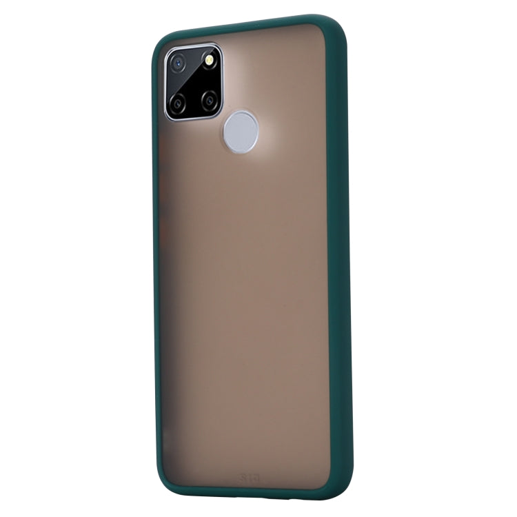 For OPPO Realme C12 Skin Hand Feeling Series Shockproof Frosted PC+ TPU Protective Case(Dark Green)