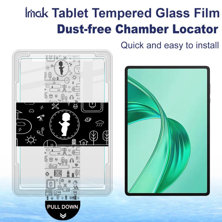 For Honor Pad X8a / X9 imak Dust-free Chamber Locator Tablet Tempered Glass Film