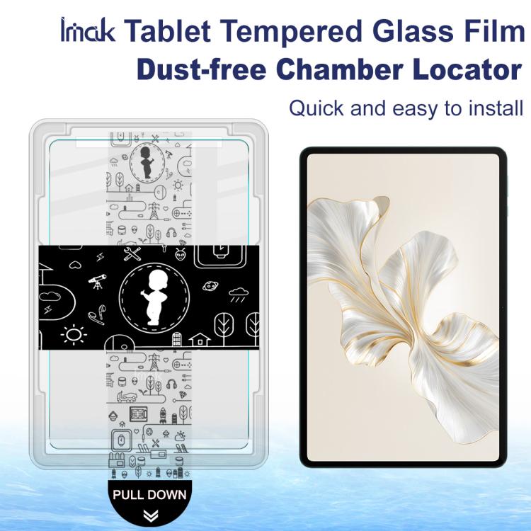 For Honor Pad 9 imak Dust-free Chamber Locator Tablet Tempered Glass Film