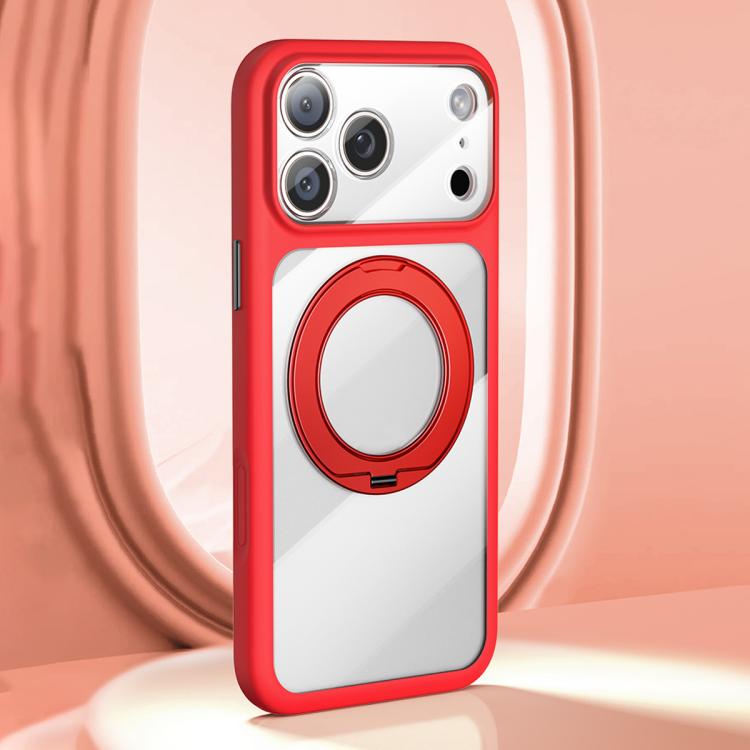 For iPhone 17 Pro Max Precision Hole Skin-Feel Magnetic Holder Phone Case with AI Shutter Button