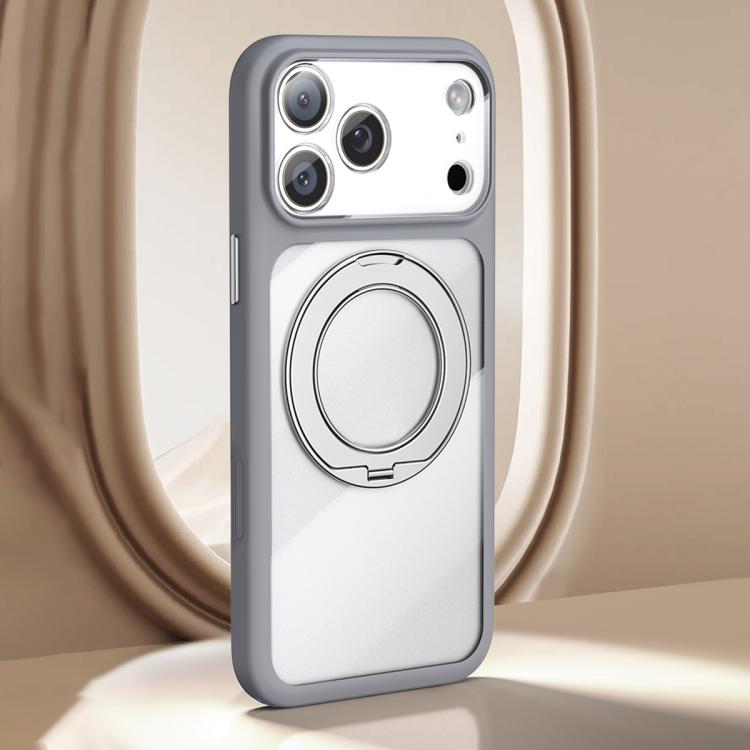 For iPhone 17 Pro Max Precision Hole Skin-Feel Magnetic Holder Phone Case with AI Shutter Button