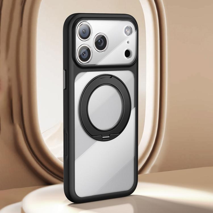 For iPhone 17 Pro Precision Hole Skin-Feel Magnetic Holder Phone Case with AI Shutter Button