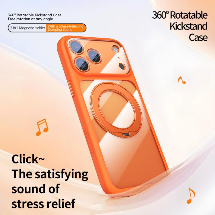 For iPhone 17 Pro Max Precision Hole Skin-Feel Magnetic Holder Phone Case with AI Shutter Button
