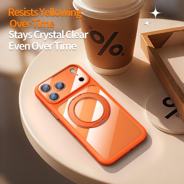 For iPhone 17 Pro Max Precision Hole Skin-Feel Magnetic Holder Phone Case with AI Shutter Button
