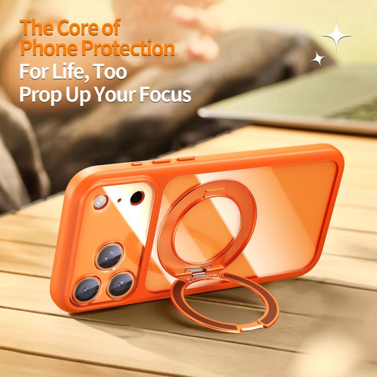 For iPhone 17 Pro Max Precision Hole Skin-Feel Magnetic Holder Phone Case with AI Shutter Button