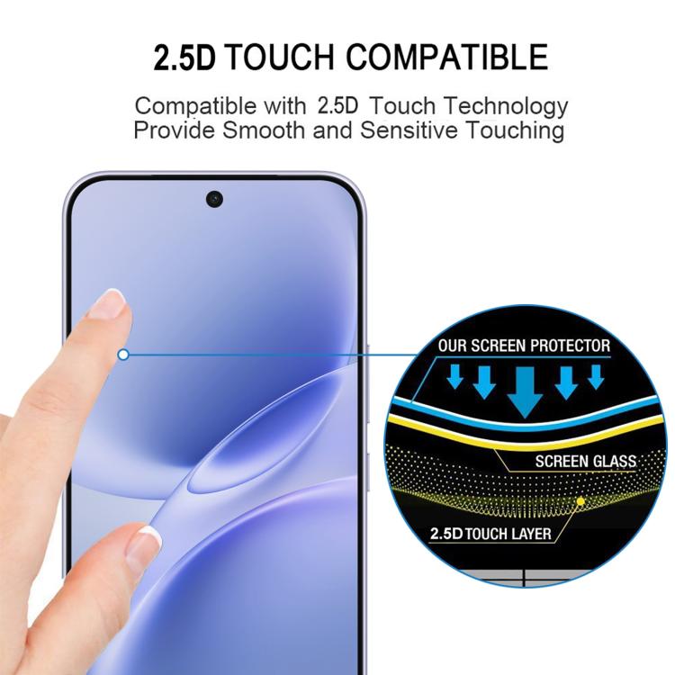 For vivo V70 FE 5G Full Glue Screen Tempered Glass Film